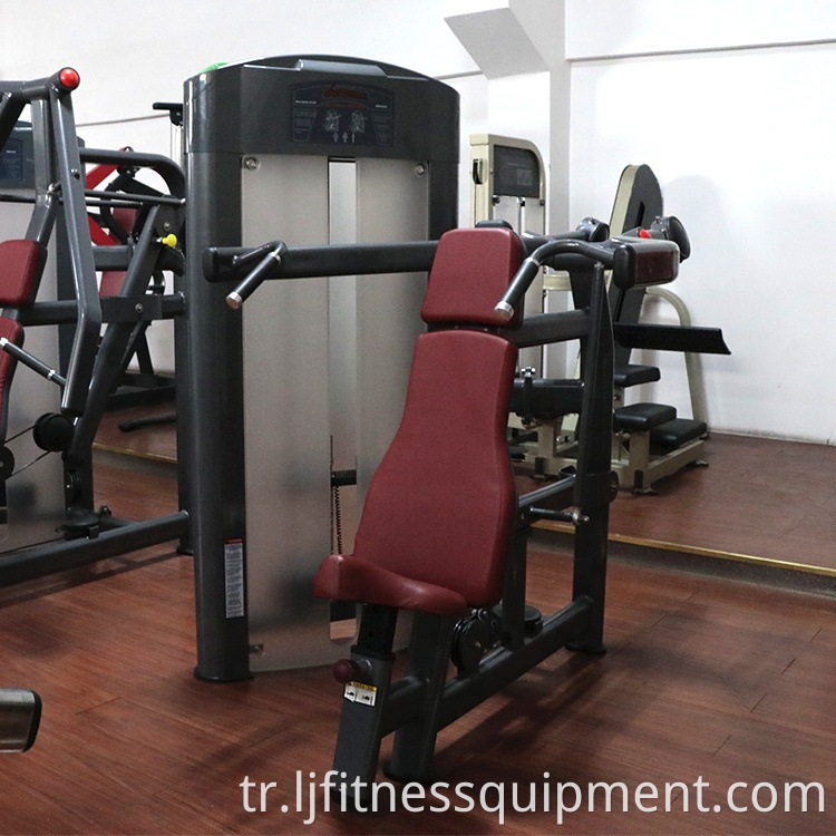 Ticari Fitness Ekipmanı Serbest Ağırlık Raf Tabağı Yüklü Omuz Pres Makinesi Spor Salonu